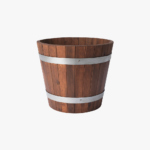 Wooden pot